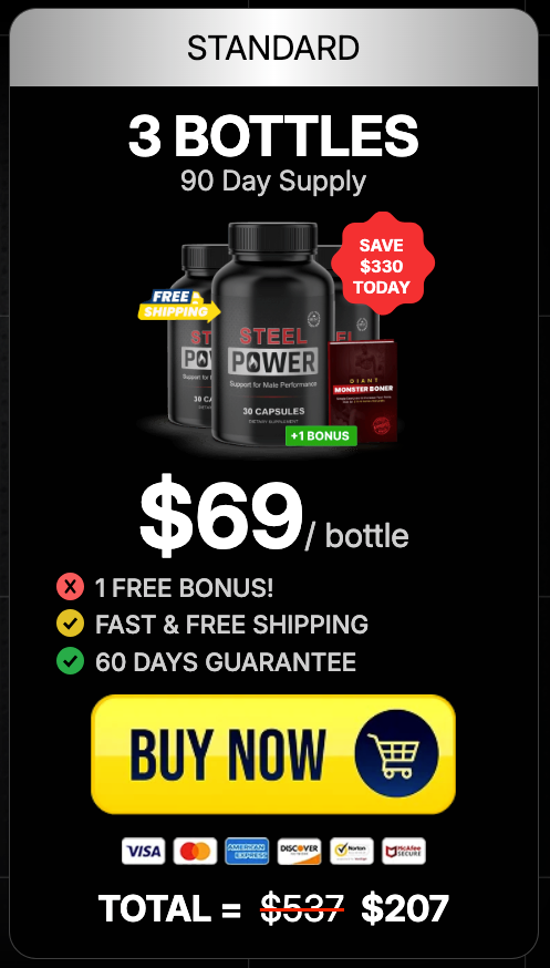 SteelPower 3 bottles package